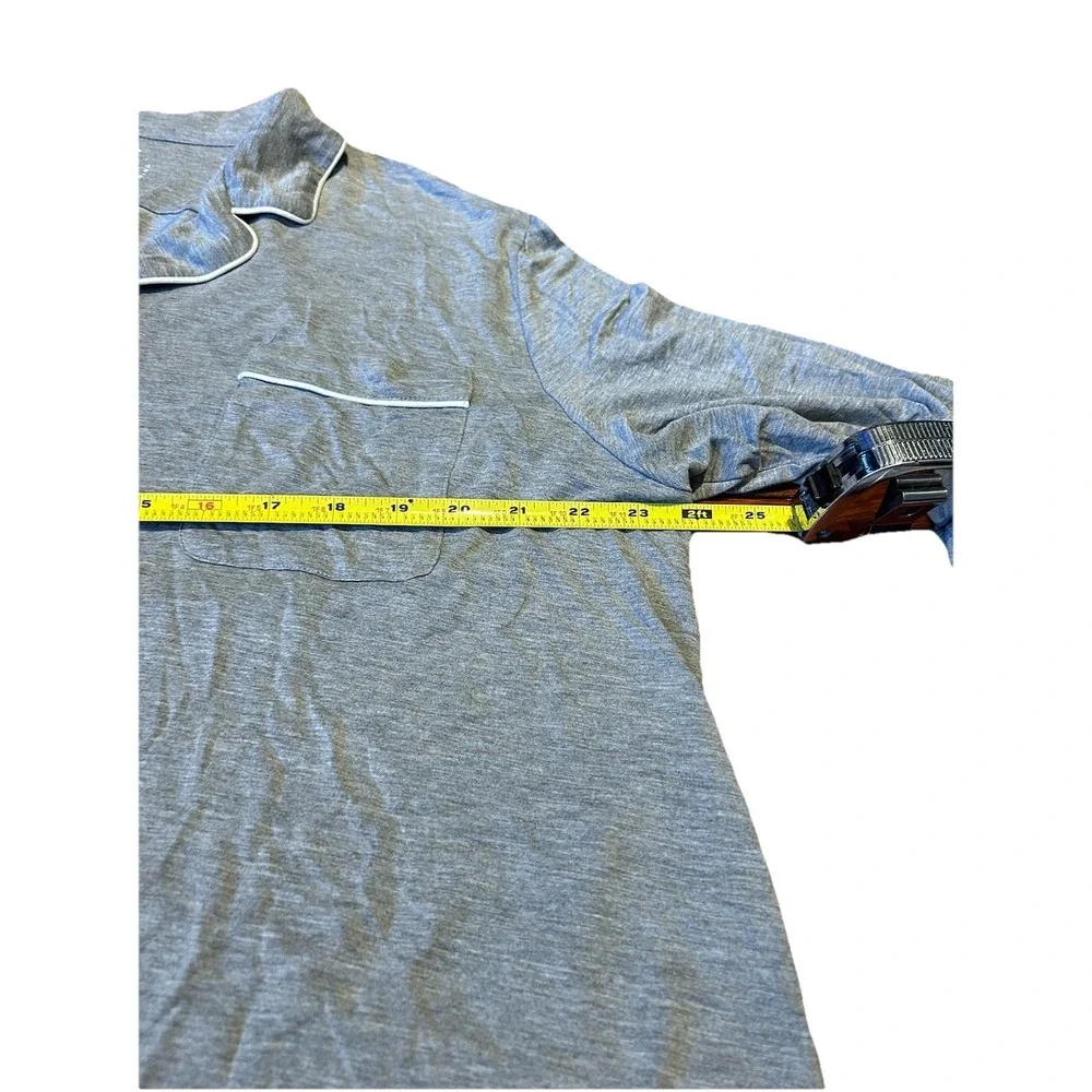 Cozy Earth Top Pajama‎ Bamboo Gray Long Sleeve Sleep Shirt Womens Size XL Tall